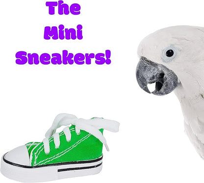 Bonka Bird Toys 24 Mini Sneakers Foot Beak Chew Throw Parrot Parakeet Quaker Budgie Finch Cockatoo