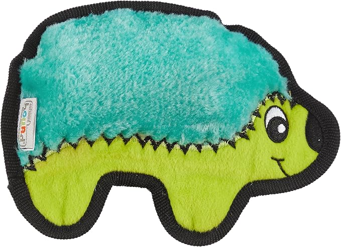 Outward Hound Durablez Minis Stuffing-Free Squeaky Plush Dog Toy for Puppies & Small Dogs - Interactive, Soft Yet Tough, No Mess, Jumbo Squeaker, Long-Lasting Play, Hedgehog