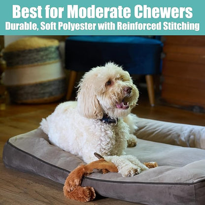 SPOT Skinneeez Fox 23-Inch Stuffing-Free Plush Dog Toy – Realistic Design with 2 Squeakers – Durable, Soft Polyester for Medium & Large Dogs – Tug, Fetch & Shake Play – for Moderate Chewers