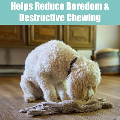 SPOT Skinneeez Rabbit 22 Inch Stuffing-Free Plush Dog Toy with Dual Squeakers – Long Interactive Chew Toy for Medium and Large Dogs – Mess-Free Play for Light & Moderate Chewers