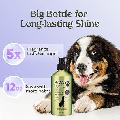 PAWFUME Dog Shedding Shampoo and Conditioner, Royal Lavender, 2-Pack  Nourish & Detangle for Silky Soft Coat  Probiotic, Deep-Cleaning, pH-Balanced  Salon-Quality Shedding Shampoo for Dogs