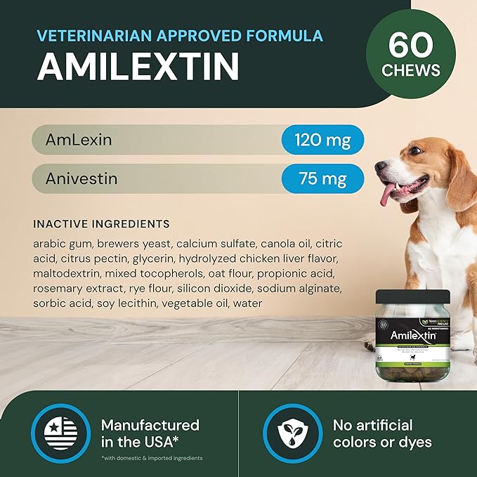 VETRISCIENCE Max Veterinary Strength Comfort & Ease Chews - Dog Comfort & Mobility Supplement for Canine Joint Relief - Clinically Proven Ingredients - Chicken Flavor - 60 Count