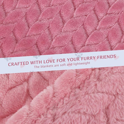 BVAGSS 6 Pack Small Dog Blanket, Super Soft Warm Pet Cover Blankets, Wheat Ears Print Puppy Fleece Flannel Blanket for Small Medium Dogs and Cats MW003