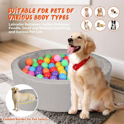Dog Beds, 27 Inch Round Foam Pet Bedsï¼_uitable for Small Dog & Cat to Sleep in and Play in The Ball Pitï¼_ray - Ideal for Puppies and Kittensï¼_alls NOT Includedï¼...