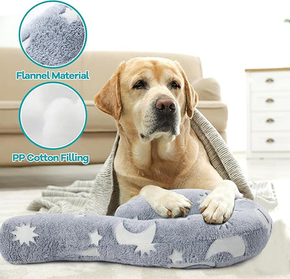MABOZOO Question Mark Dog Pillow, Pet Pillow Glow in The Dark for Dogs and Cats, Question Shaped Dog Neck Pillow Calming Pillow Pet Calming Toy for Joint Relief Sleeping Improve