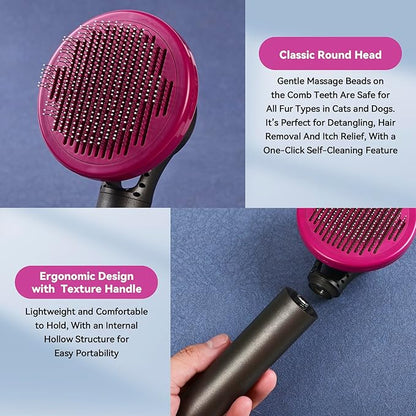 Dog Brush for Shedding, Small Deshedding Dog Brush, Dog Shedding Brush Dog Bath Brush Supplies for Removing Loose Hair.