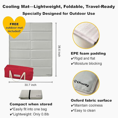 Dog Tent Cotton Fabric, Aluminum Poles and Camping Mat, Outdoor Weatherproof, Dog House Outdoor, Breathable with 2 Side Windows, Portable and Collapsible (Red, Large)