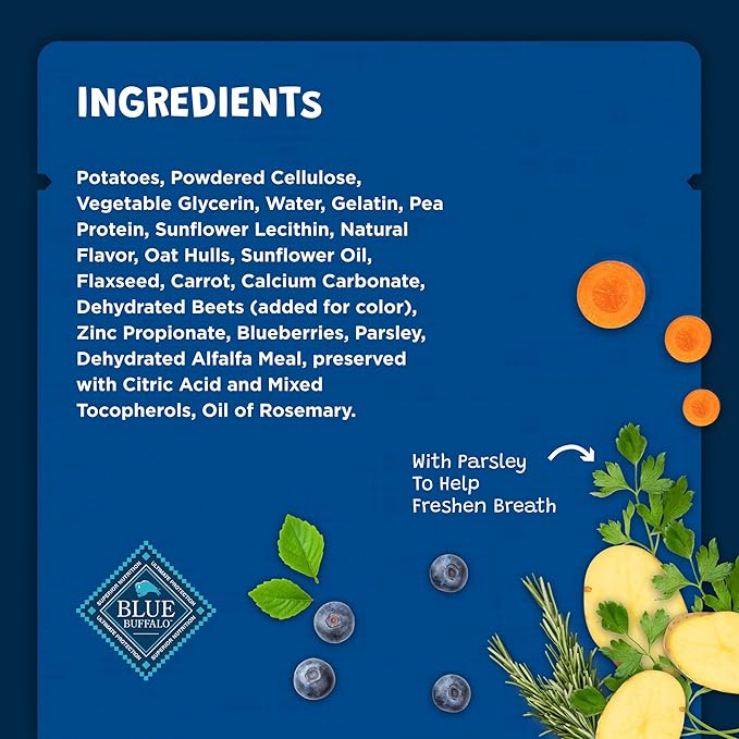 Blue Buffalo Dental Bones Regular Natural Dental Chew Dog Treats Bag Jumbo Pack, 36oz. Bag