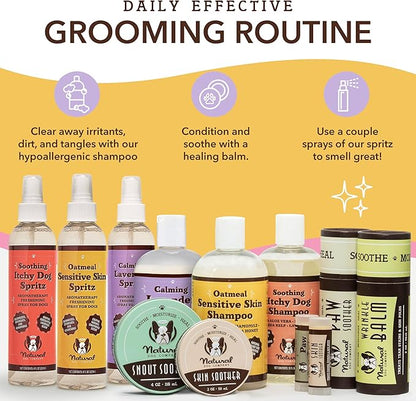 Natural Dog Company Oatmeal Shampoo for Dogs with Sensitive Skin, Ideal Anti Itch and Puppy Shampoo Oatmeal Itch Relief Dog Dandruff Shampoo, Aloe Itchy Skin Relief for Dogs 12 oz