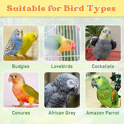 Bird Nest House Summer Bird Bed for Cage Hanging Hammock Shed Hut Parrot Hideaway for Budgies Lovebirds Cockatiels Conures Quakers African Grey Amazon Parrots, Small to Large Birds (L)