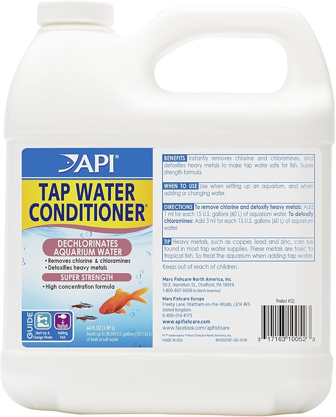 API TAP WATER CONDITIONER Aquarium Water Conditioner, 64-Ounce,White