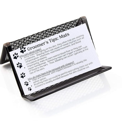 Dog Groomer Matted Fur and Dog Brushing Care Cards (100 pack, 3.5" X 2") Addresses hematomas, mats, combing, and shaving matts White