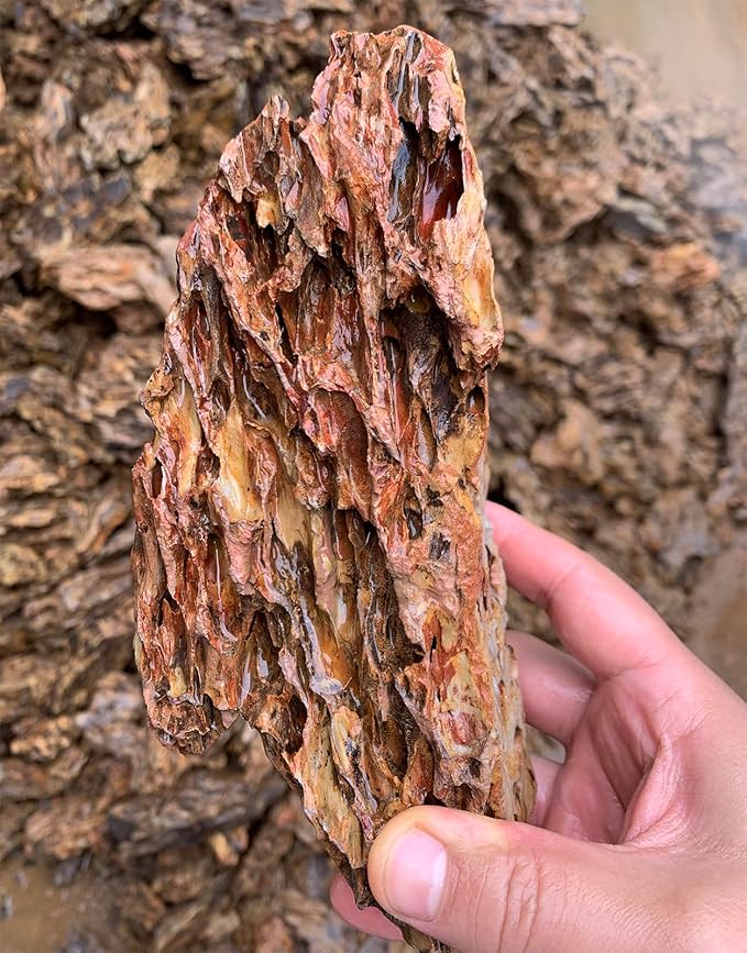 Dragon Stone Aquarium Scenic Stone Natural Porous Stone 2-10 Inch for Freshwater Tanks, Water Pours, Fish Tank Decoration (20lbs)