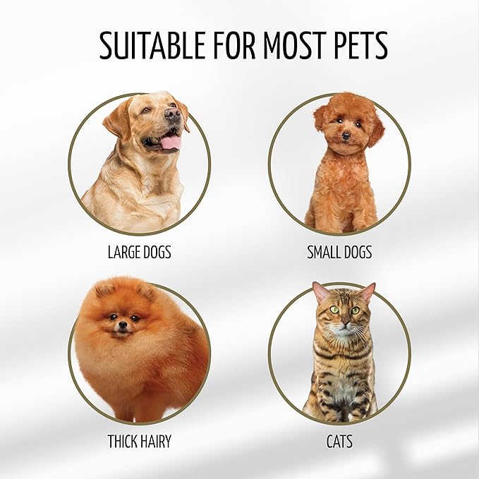 TAURO PRO LINE Wooden Dog Brush for Detangle Long and Short Hair, Wooden Soft Massage Brush for Grooming Haired Dogs and Cats, Flexible Cushion and Non-Slip Grip, Oval, 8,85 x 2,36 inch, Brown