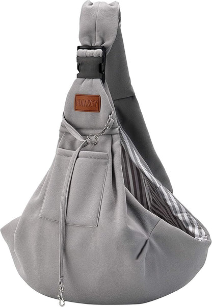 FDJASGY Small Dog Sling Cat Carrier Adjustable Strap Hands Free Reversible Pet Puppy Travel Bag Backpack for Outdoor Travel