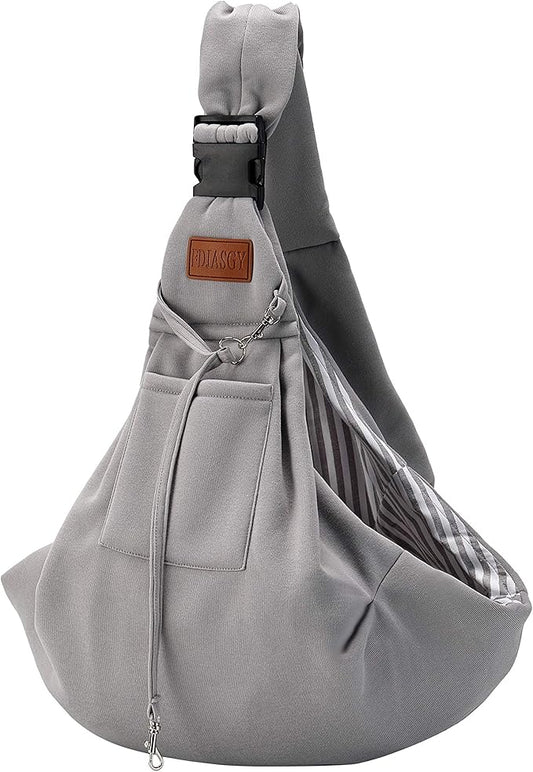 FDJASGY Small Dog Sling Cat Carrier Adjustable Strap Hands Free Reversible Pet Puppy Travel Bag Backpack for Outdoor Travel