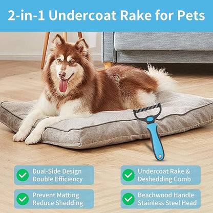 Professional Dog Nail Trimmers & Clippers with Safety Guard - 4-Piece Grooming Kit for Safe Painless Nail Trimming, Includes Pet Nail Clippers and Dog Brush for Shedding