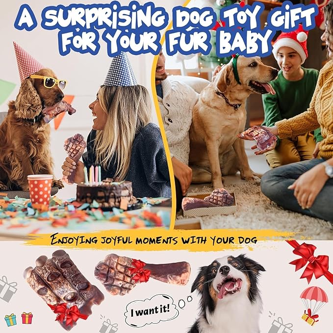 Dog Chew Toys for Aggressive Chewersï¼2 Pack Indestructible Dog Toy for Large Breed- Tough Nylon Teething Bone Toy to Keep Them Busy