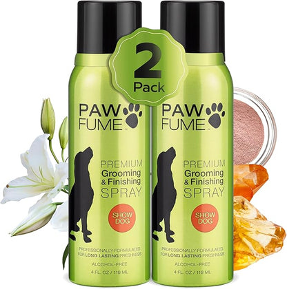 PAWFUME Dog Perfume Spray Long Lasting Scent for Grooming, Show Dog, 2-Pack  Keep Your Pup Fresh All Day  Hypoallergenic, Alcohol-Free, Detangling & Moisturizing  Salon-Quality Dog Cologne Spray