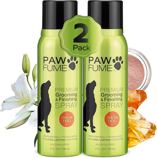 PAWFUME Dog Perfume Spray Long Lasting Scent for Grooming, Show Dog, 2-Pack  Keep Your Pup Fresh All Day  Hypoallergenic, Alcohol-Free, Detangling & Moisturizing  Salon-Quality Dog Cologne Spray