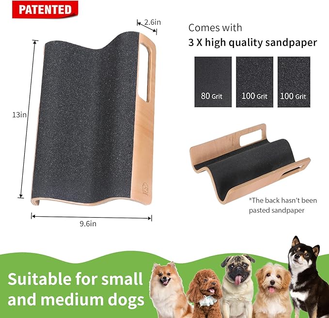 M-Shaped Dog Scratch Pad for Nails, Dog Nail File Toy for Dog Nail Maintenance, Shortened Dog_ Side Nails Easily (M)
