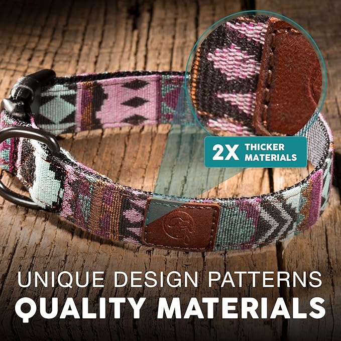 Embark Urban Dog Collar  Dog Collar Stylish & Durable Nylon Dog Collar for Large Dogs, Small Dogs & Medium Dogs.Comfortable Pet Collar Strong Buckles for Any Size Breed (Aztec, Small)