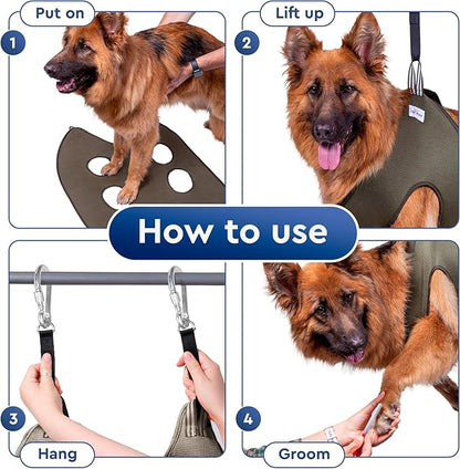 Dog Hammock for Grooming  Hanging Harness for Nail Trimming, Clipping, Pet Grooming Hammock Sling  Dog Holder, Hanger, Restraint Bag  Safe and Easy Pet Care at Home