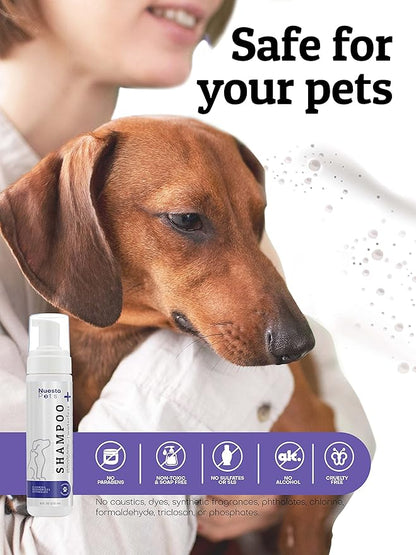 Pets Waterless No-Rinse Pet Shampoo | Soothing Hypoallergenic Gentle | time-Saving Stress-Free foaming Cleanser (3 8 fl oz Bottles Lavender)