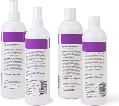 The Dodo Calming Shampoo & Spray for Dogs Twin Pack; 12oz Calming Dog Shampoo + 12oz Calming Dog Spray with Lavender and Chamomile; Vegan, Cruelty-Free, No DEA, MEA, SLS or Parabens