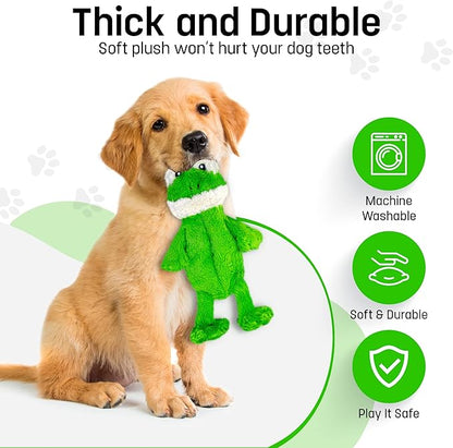 FGA MARKETPLACE Frog-Fox Flat NO Stuffing NO Squeak Plush Dog Toy, Funny Style Will Entertain Your Dog for Hours, Recommended for Small and Medium Dog 21 INCH Long