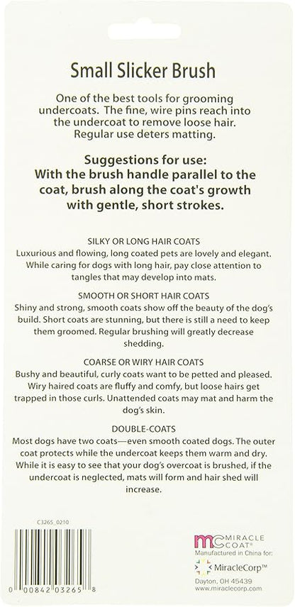 Miracle Care Coat Slicker Dog Brush,Small