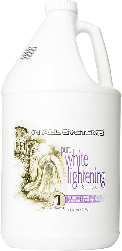 #1 All Systems Pure White Lightening Pet Shampoo, 1-Gallon