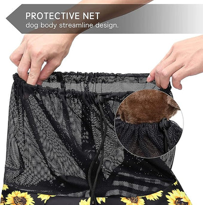 MOSISO Dog Cat Carrier Sling Bag, Small Pet Carrier Sunflower Tote Bag Hands Free Adjustable Padded Strap Breathable Polyester Soft Carrying Travel Shoulder Bag with Front Pocket for Dogs Cats, Black