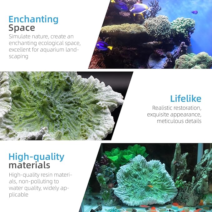 Coral Reef Decor Plant Aquarium Accessories, Fake Coral Ornament, Fish Tank Simulation for Betta Fish Tank Landscape Desktop Decoration