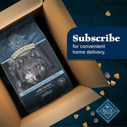 Blue Buffalo Wilderness Natural High-Protein Healthy Weight Dry Food for Large Breed Adult Dogs, Chicken Recipe, 24-lb. Bag