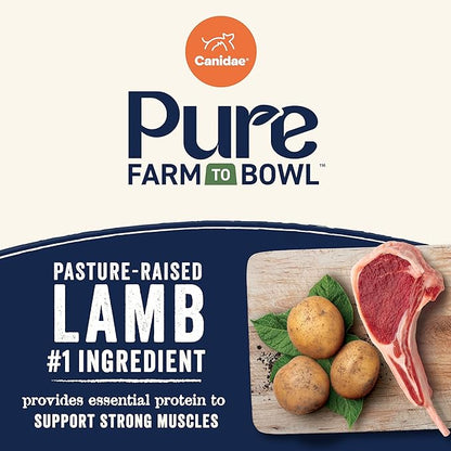 Canidae Pure Farm to Bowl Pasture-Raised Lamb with Goat & Venison Meals, Adult, Grain-Free Dry Dog Food, 22lb