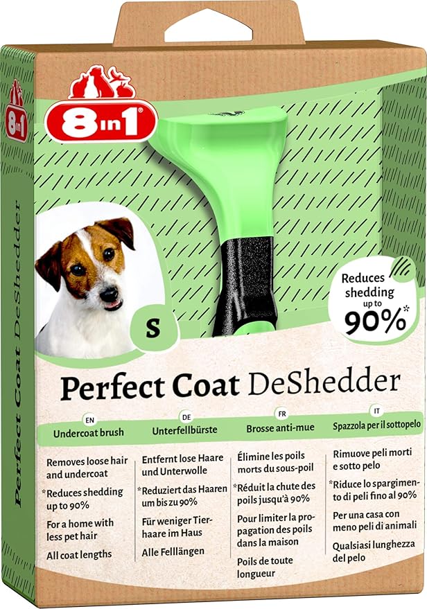 Perfect Coat DeShedder S - Undercoat brush for small dogs, dog brush suitable for short and long hair
