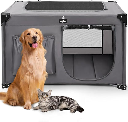 Dog Playpen, Oxford Fabric Dog Crate, Collapsible Portable Dog Crate for Dogs and Cats, Dog Pen with Carrying Bag, Cat Pet Playpen for Indoor, Outdoor, Travel Camping