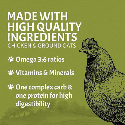 Canine Caviar - Small Breed: Chicken & Whole Ground Oats, Alkaline Dry Dog Food, Limited Ingredients, Gluten-Free, Based on Science & Research, Veterinary Alternative Diet (11 Pound Bag)