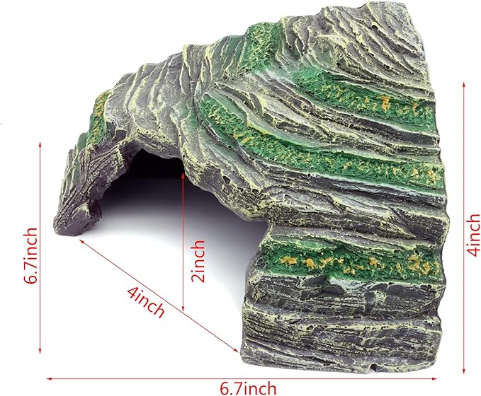 JIHAQUA Terrarium Decor Reptile Hide Reptile Hides and Caves Aquarium Tank Accessories Decorations,Medium