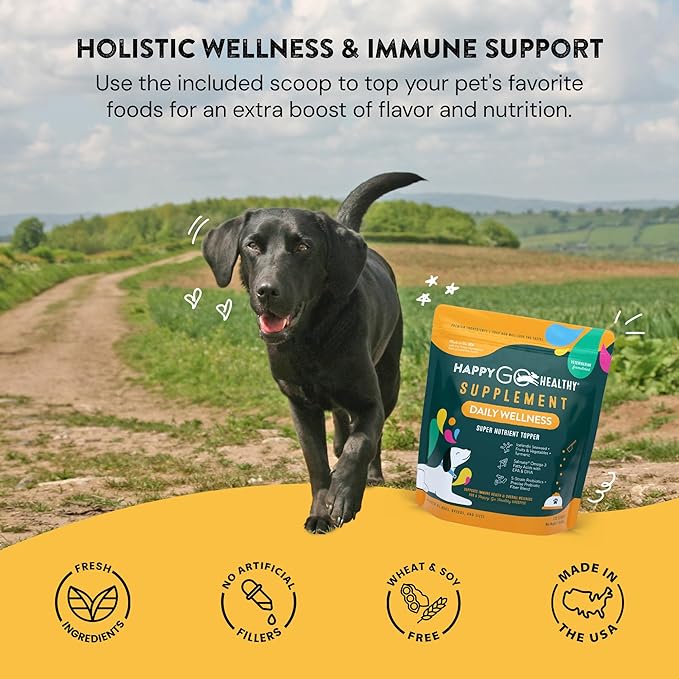 Daily Wellness Supplements for Dogs | Probiotic & Prebiotic Benefits with Fish Oil & Seaweed to Keep Your Dog Beaming All Day Long | All Breeds and Sizes | 120 Count