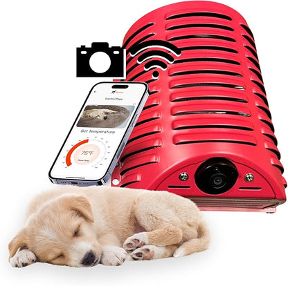 Akoma Hound Heater Dog House Heater, Outdoor Pet Furnace 400w - for Most Dog Houses (400W - WiFi - Camera)