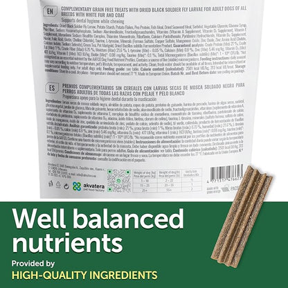 Nature's Protection Dental Chews for Dogs - Grain Free Dental Sticks - Natural Dog Breath Freshener Treats for Small & Large Breed Adult Dogs (Superior Care - Insects, 5.29 oz)