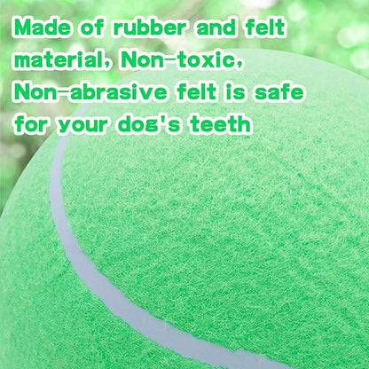 Large Dog Tennis Ball,9.5" Giant Doy Sport Ball Toy,Pet Birthday Present Interactive Dog Toys for Small Medium Large Dog (Green)