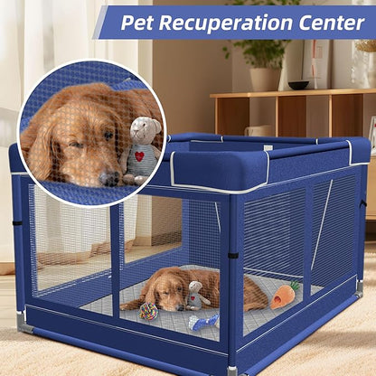 42 _ 42 Inch Puppy PlayPen, Dog Playpen with Mat for Puppies, Small and Medium Dogs, Pet PlayPen for Outdoors & Indoors