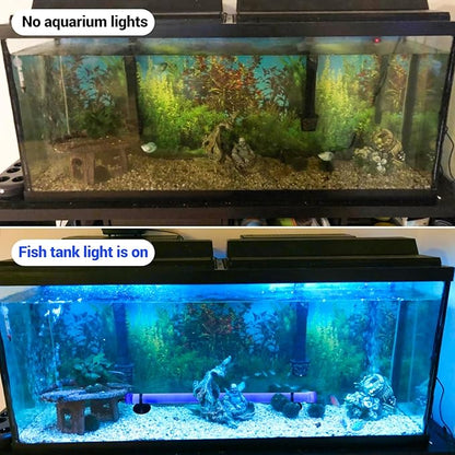 Submersible Fish Tank Aquarium Light: Underwater Fish Tank Light RGB Color Changing Brightness Adjustable - Silicone Led Aquarium Light with Remote and Suction for 20inch Aquarium Decorations