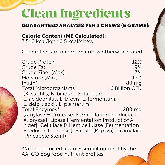Pet Honesty Probiotics for Dogs - Digestive Enzymes Promotes Gut Health, Dog Probiotics for Diarrhea & Bowel Support, Prebiotics for Immunity Health & Itch Relief (Pumpkin 180 ct)