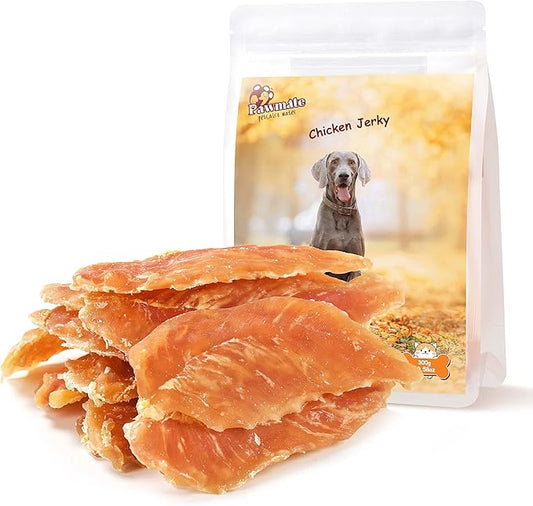 Chicken Jerky Tenders, Healthy Natural Dog Treats Rawhide-Free Grain-Free Chicken Jerky for Dogs High Protein Training Treats Snacks for Small Medium Large Dogs 12 Counts