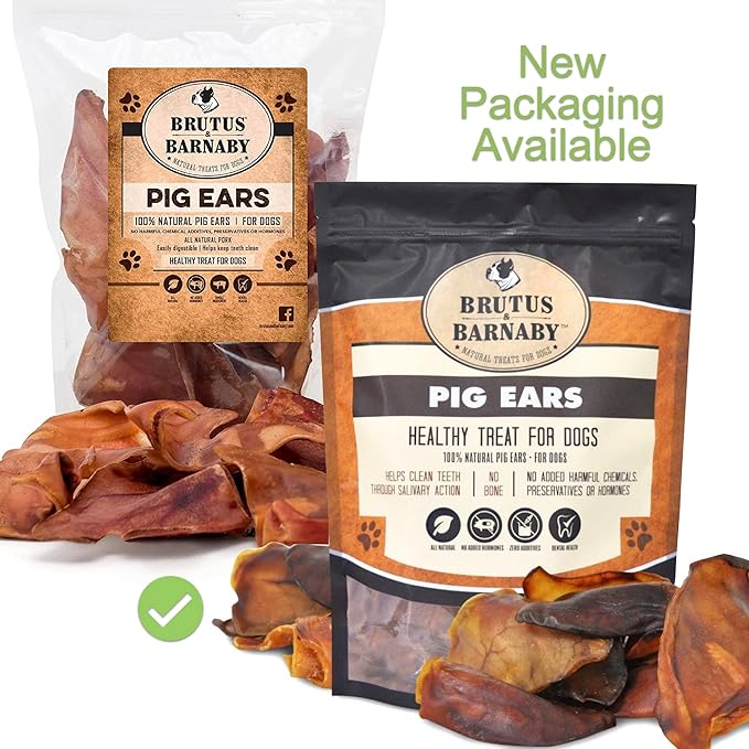 100% Natural Whole Pig Ear Dog Treat - 12 Pack Our Healthy Pig Ears Are Easy To Digest, Chemical & Hormone Free Thick Cut For Aggressive Chewers, Great Small Or Large Dogs