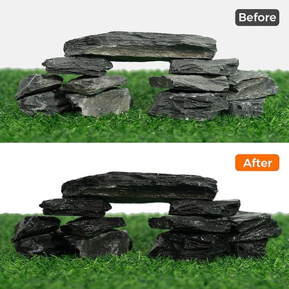 2-6 Inches Natural Slate Rocks 11 PCS Aquarium Stones for Aquascaping, Aquarium Landscaping, Terrariums, Fish Tank Decoration, Vivariums, Paludarium, Reptile and Amphibian Enclosures